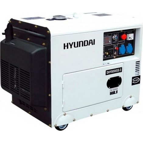 Hyundai DHY8000SE-3 Generatore a Diesel Trifase silenziato 5,8 Kw 456 CC (1/3)