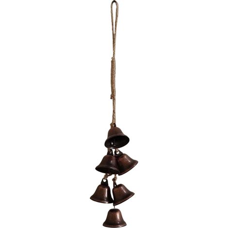 Clochettes Pour Poignée De Porte - 6 Clochettes En Laiton - Décoration Intérieure Et Extérieure - Pour Arbre De Noël Ou Couronne - Lot De 1 (1/5)