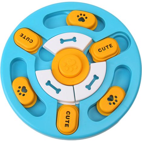 Joujou Puzzle pour Chien pour l'entraînement du QI la Stimulation mentale, Tapis de léchage (Bleu Clair, Taille Unique)