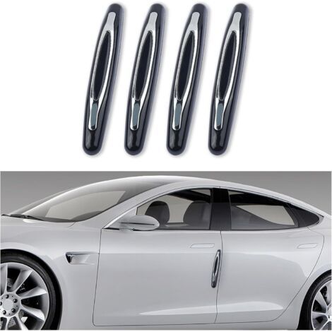 4 Pièces Bande de Protection Portiere Voiture,Protege Portiere Voiture Anti-Rayures pour la Protection Poignee Porte,Accessoire Voiture Tuning Universels avec Support Adhésif (Noir)