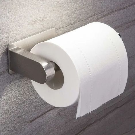 Porte-papier toilette auto-adhésif sans perçage, support pour papier peint, porte-papier toilette en acier inoxydable, porte-papier toilette