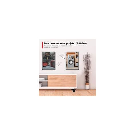 A Jeu de 4 Roulettes pour meubles 50 mm noir - Roulettes pivotantes avec frein jusqu'à 50 kg par roue - Roues pour de nombreux types de sols - Roulettes charge lourde pour meubles en palettes