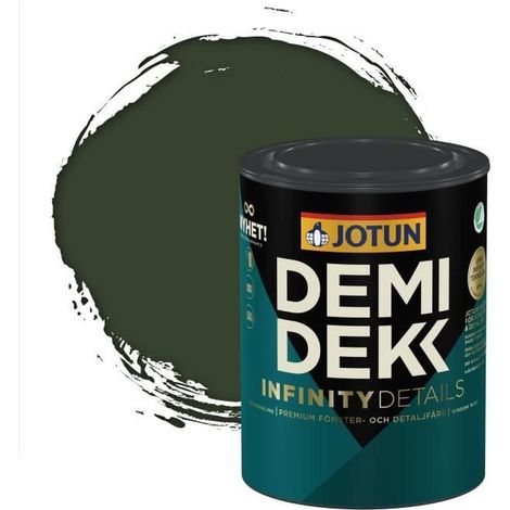 Peinture Bois - DEMI DEKK INFINITY DETAILS - Lasure Opaque Satinée - RAL 6020 - 0,75L (1/2)