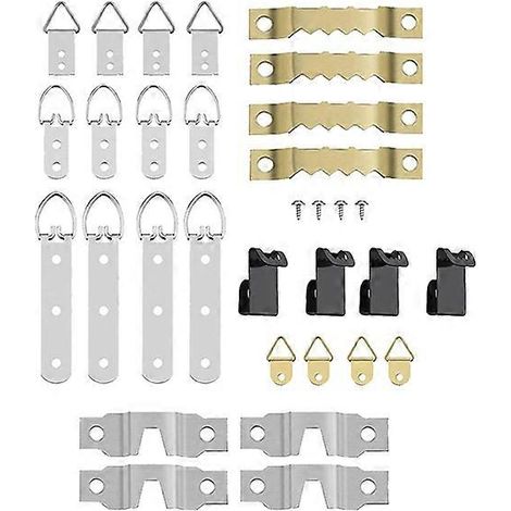 Lot de 68 crochets de suspension pour cadres photo muraux (1/5)