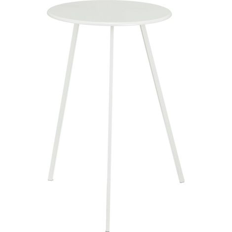 Bout de canapé de jardin en fer blanc guéridon extérieur et intérieur Ø 38 x H 58 cm - PANGIVO (1/5)