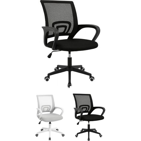 Silla de Oficina o Escritorio ergonómica con Soporte Lumbar, Malla Transpirable, Regulable en Altura, Ruedas antiarañazos