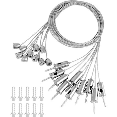 Hook Wire Rope 1.5mm x 1m Ceiling Stud Wire Rope Ceiling Mount Fixture for LED Panel Ceiling Light (1/5)