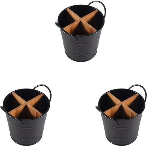 Organizador de cubiertos de cocina 3X Soporte para cuchillos Estante de almacenamiento separado para cucharas, tenedores y palillos Utensilios de cocina (1/4)