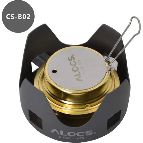 Réchaud à alcool compact ALOCS CS-B02 CS-B13 avec support, idéal pour la randonnée, le camping et les activités de plein air. Réchaud de cuisine portable. (1/5)