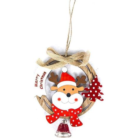 Décoration de sapin de Noël en bois à suspendre, ornements de sapin de Noël en bois, ornement de sapin de Noël artisanal (1/5)