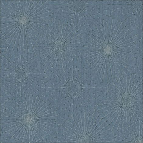 Graphic wallpaper wall Profhome 388182 hot embossed non-woven wallpaper slightly textured with abstract pattern subtly glittering blue silver grey 5.33 m2 (1/5)