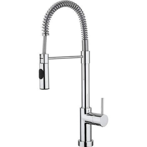 Paini – Rubinetto Miscelatore Monocomando Cucina, Lavello, Cromato, Leva laterale orientabile, con Attacco Doccia Automatico, Design moderno, interamente prodotto e lavorato in Italia (1/4)