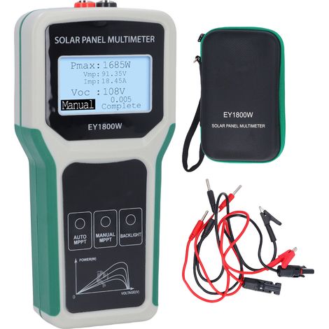 Testeur Solaire MPPT Ortviai EY1800W 5-1800W 20-120V 0-60A Écran LCD Portable (1/5)