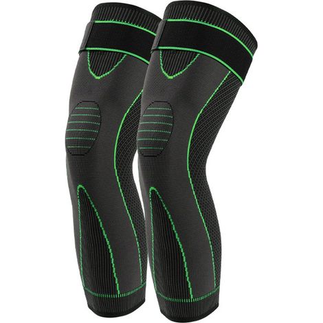 Manchons de maintien extra longs pour les jambes, idéaux pour le basketball, le football, les douleurs aux genoux et l'exercice. Convient également pour le basketball, le football et l'entraînement. (1/5)
