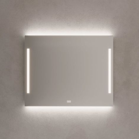 Kronenbach Sun Badspiegel 100 x 80 cm mit LED Seiten- und Hintergrundbeleuchtung (1/5)