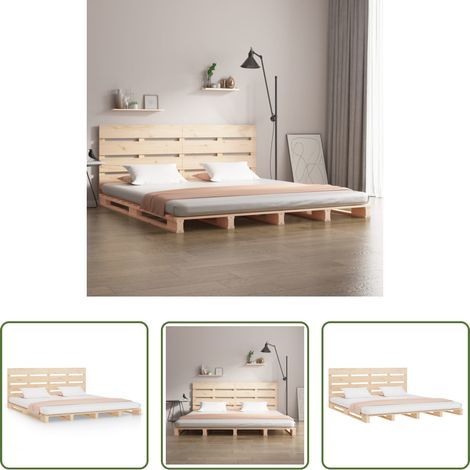 Cadre de lit - Cadre de lit 120x190 cm Bois pin massif Petit Double (1/5)