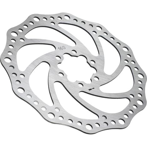 Disque de frein VTT 160 mm en acier inoxydable - Rotor pour freins à disque de vélo tout terrain (1/5)