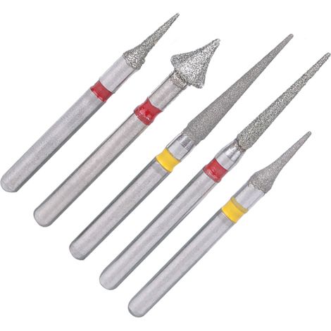 Ensemble de 5 fraises diamantées orthodontiques interproximales pour l'émail, outils dentaires et de laboratoire. (1/5)