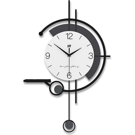 Horloge murale minimaliste moderne, élégante et créative, horloge murale décorative à quartz silencieuse et sans tic-tac. (1/4)