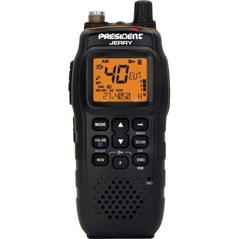 Radio CB portable AM/FM ASC President Jerry avec adaptateur d'antenne (1/4)