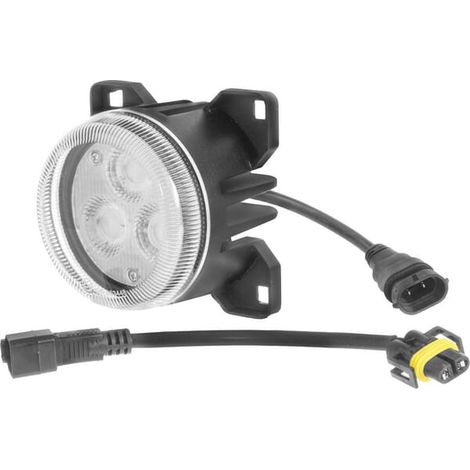 Lámpara de trabajo LED para Claas, Case IH, Fendt, Lindner, Massey Ferguson, Steyr, Valtra, Valmet, redonda, 42 W, 4200 lm, 10/30 V con enchufe alemán + luz difusa H11 Kramp LA10447 (1/4)