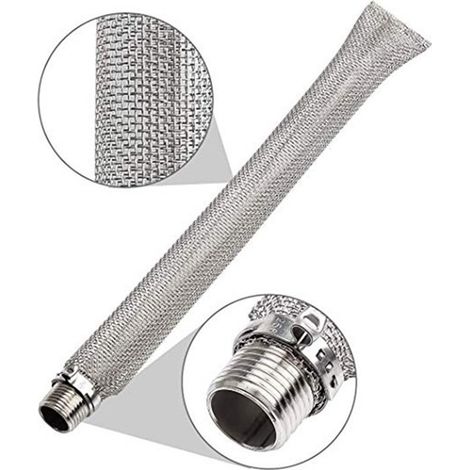 Filtre Bazooka 12" (1/2" NPT) en Acier Inoxydable 304 (1/4)