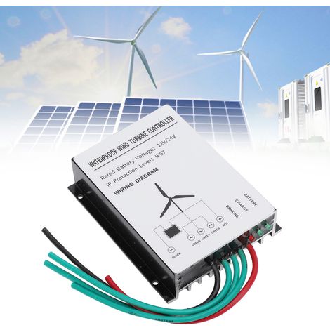 IP67-Windkraftanlagenregler für 400-W-Systeme – Autarker Stromerzeugungsregler mit schützendem Aluminiumgehäuse, 9,5 x 7,5 x 2,4 cm, 12 V/24 V (1/5)
