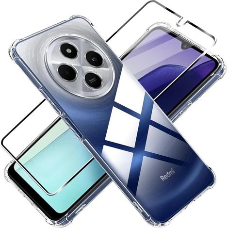 Funda para Xiaomi Redmi 14C + cristal templado 9H, resistente a caídas, transparente (1/5)