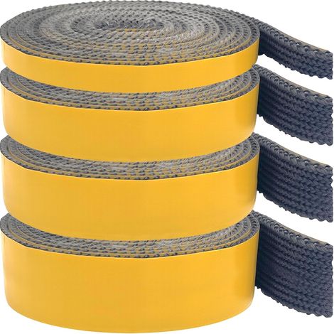 Heat Resistant Fireplace Insert Seal - Self Adhesive Wood Stove Glass Seal and Pellet Stove Seal - For Oven Door, Heating Stove - Fireplace Accessories (3mm x 10mm x 3m) (1/5)