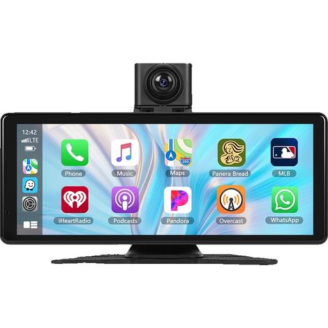 Monitor per auto, connettività wireless, doppia funzionalità DVR, con scheda TF da 64 GB (1/2)
