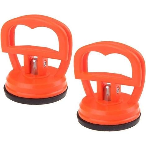 Ventouse pour retirer l'écran LCD, les petites bosses de voiture, soulever du granit, etc. - Lot de 2, orange (1/5)