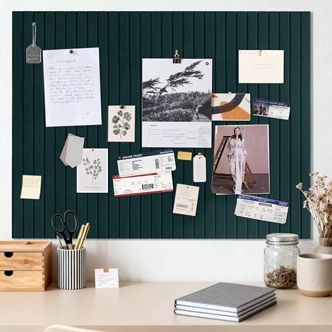 Cork Wall Board, 90 x 60 cm, Decorative Cork Felt Display Boards with Adhesive Tape, Cork Wall Board Photo Display Vision Board for School, Home, Kitchen, Office (1/5)
