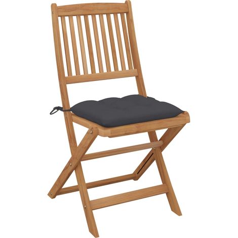 Maison Exclusive - Klappbare Gartenstühle 2 Stk. mit Kissen Massi