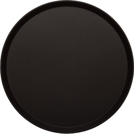 Plateau rond fibre de verre antidérapant Treadlite noir 40,5 cm - CAMBRO (1/4)