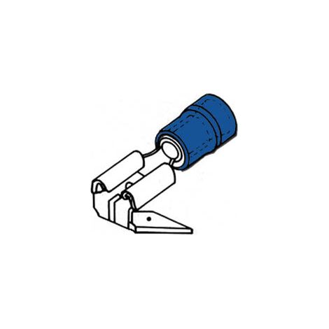 FLACHSTECKER-VERTEILER 6.4mm BLAU