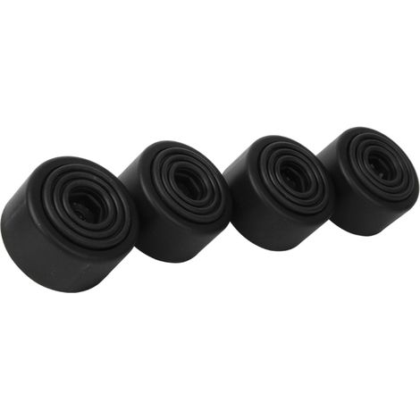 Beyamis Lot de 4 pieds ronds pour canapé, vis M8 noires, patins de hauteur, accessoires pour meubles et armoires, 35 mm (1/5)
