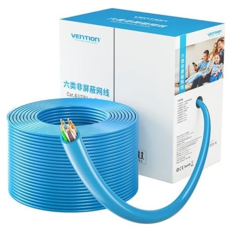 Bobina de Cable RJ45 UTP Vention IHBL305 Cat.6/ 305m/ Azul