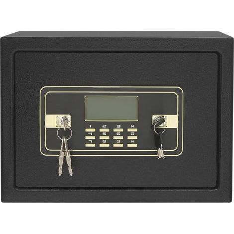 22L Safe Tresor mit Feuerfest Wasserdicht Geldtasche, Elektronischer Safe mit Zifferntastatur, Digitaler Möbeltresor mit LEDLicht Heimtresor für Geld Schmuck Dokumente