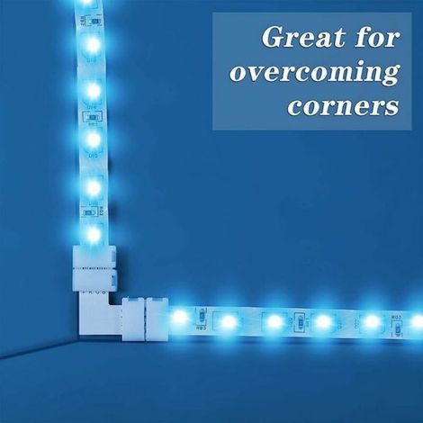 Connecteur Bande Led Rgb - 4 Broches 10 Mm - Compatible Smd 5050 - Sans Soudure - Kit 30 Pièces (1/5)