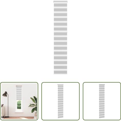 vidaXL Fensterrollo - Doppelrollo Hellgrau 40x230 cm Stoffbreite 35,9 cm Polyester (1/5)