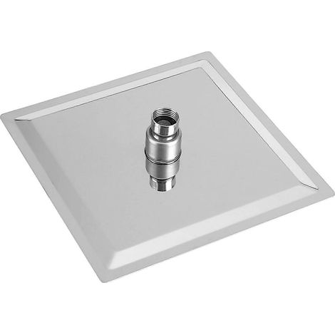 Pommeau de douche moderne carré en acier inoxydable à effet pluie pour salle de bain (1 pièce) (1/5)