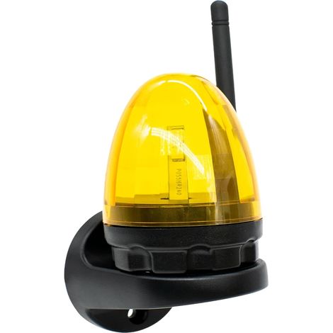 Feu Clignotant Lampe d'Avertissement Universel pour Motorisation Portail 12V-265V AC/DC Stroboscopique de Sécurité à LED Ambre Compatible avec Moteurs de Portail Coulissant Battant (1/5)