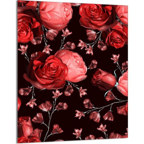 Glasschneidebrett 40x52 Rosen (1/5)