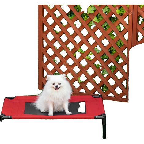 Lit pour animaux, matériau en nylon, 76 cm x 61 cm x 18 cm, adapté pour chiens et chats, design en maille ventilée, utilisation intérieure et extérieure (1/5)