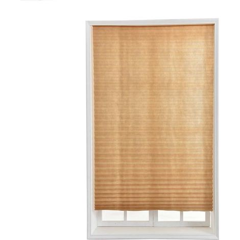 Store Vénitien Plissé Auto-Adhésif - Filtrage Lumineux Partiel - Pour Fenêtre Bureau Cuisine Salle De Bain Balcon - 60x150 cm ou 90x180 cm (1/5)