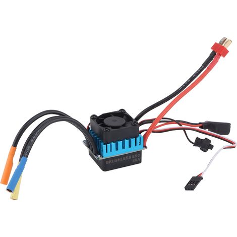Sensorloser, bürstenloser, wasserdichter 45A, 4-poliger elektronischer Fahrtenregler (ESC) für 1/10 RC-Autos (1/5)