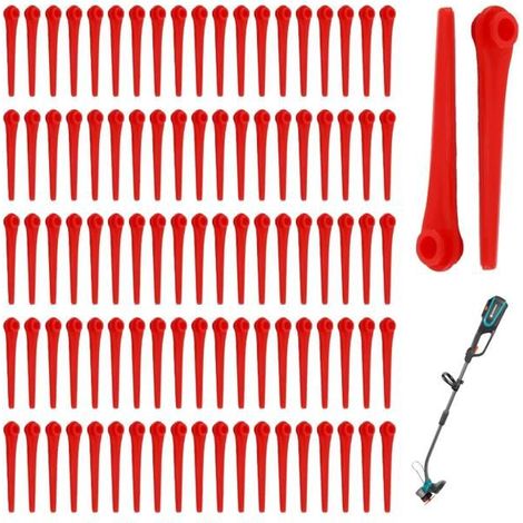 100 Ersatzmesser für Rasenmäher und Kantenschneider 70 mm, kompatibel mit Gardena EasyCut ComfortCut SmallCut Li-23R