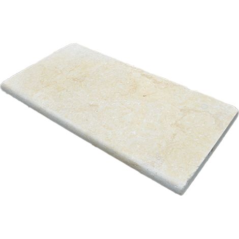 Margelle de piscine pierre naturelle d'Egypte Beige Vieillie 60x30x3 cm Bord 1/2 Rond - À l'unité - Ti'ma Stone (1/3)