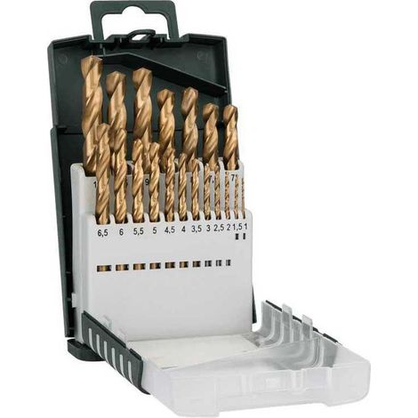 Set di 19 Punte HSS TiN Argento 34 mm