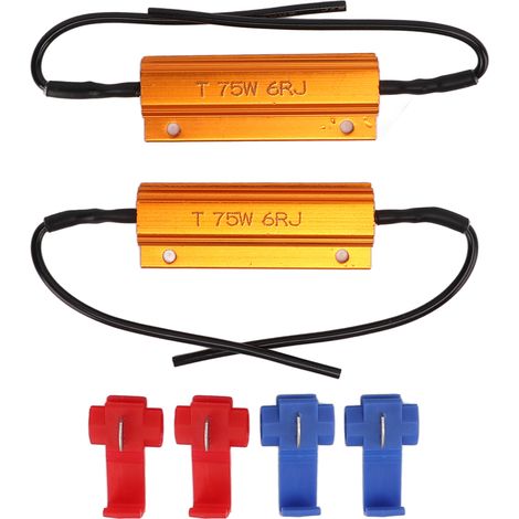 2 résistances de charge 75W 6Ω, résistance LED portable pour décodage et protection de charge (1/5)